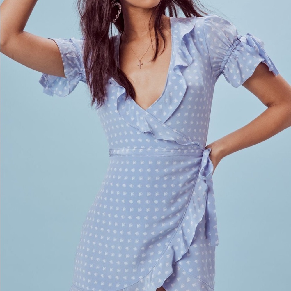 For love and lemons blue mini dress